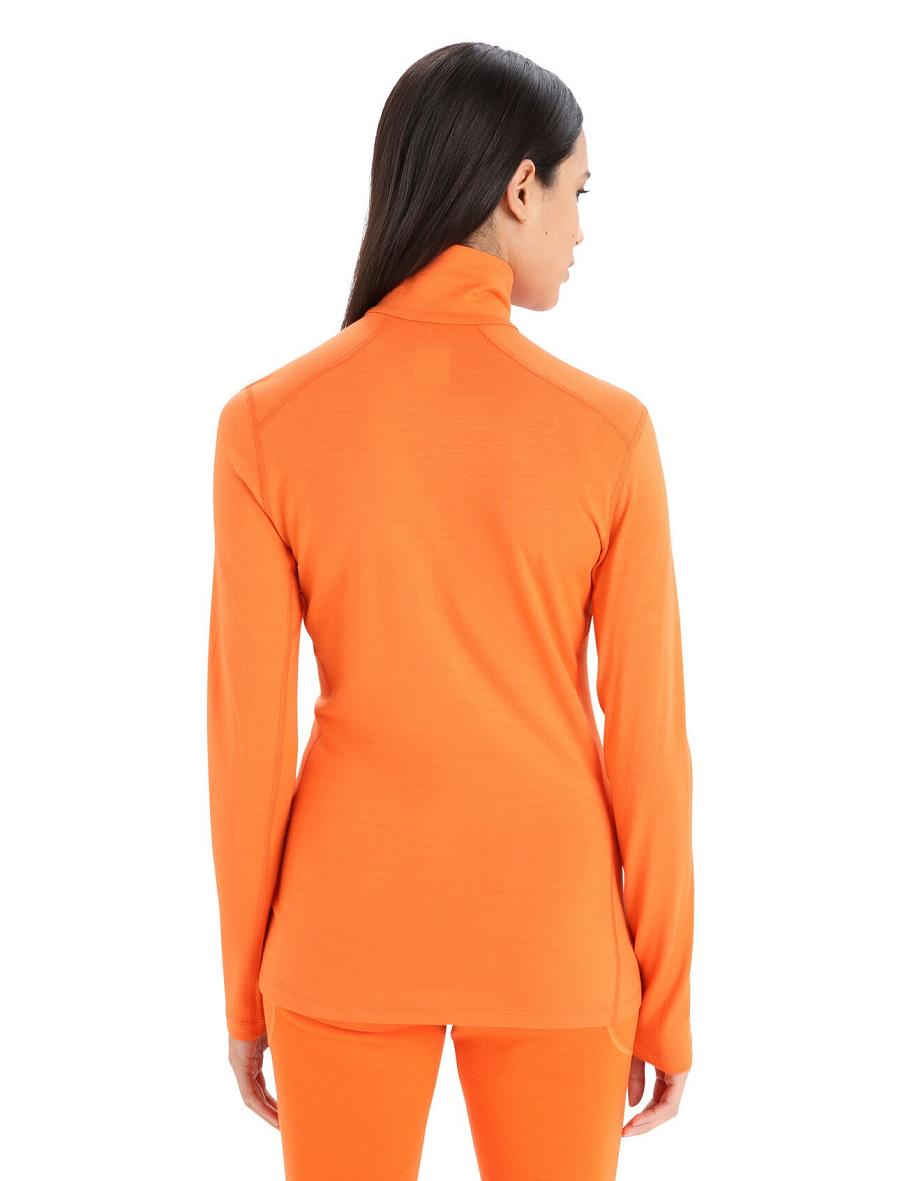 One Piece & Sets Icebreaker Merino 200 Oasis Long Sleeve Half Zip Thermal Top Damskie Pomarańczowe | PL 1194KORI